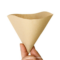 Filtres à café portables non blanchis, épais, pour cafetières coniques et tasses à thé, pour le café préparé à la main