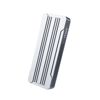 ITGZ 20Gbps USB 3.2 Gen2x2 M.2 SSD/HDD Enclosure Aluminium Alloy Casing Eksternal NVMe/SATA dengan Kipas Pendingin Terintegrasi