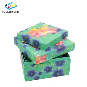 Boîte cadeau par Sublimation, pièces, couvercle en carton, imprimé fleurs, animaux, emballage durable, artisanat en papier