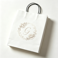 Sacs shopping en papier kraft personnalisés avec logo pour restaurants, vente en gros, poignées imprimées acceptées pour l'emballage alimentaire et la promotion