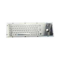 Clavier industriel métallique mécanique USB PS/2 filaire étanche avec 67 touches Braille, montable, doté d'un trackball ou d'un pavé tactile