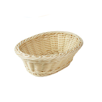 Panier à pain ovale en paille synthétique PP tressé à la main, panier de service et de rangement pour aliments et fruits, idéal pour la cuisine et les restaurants