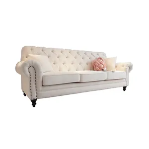 Insieme moderno del sofà del bracciolo del salone 3 posti del velluto del sofà di lusso moderno all'ingrosso