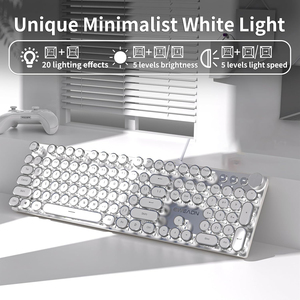 EWEADN V20 alta calidad 104 teclas con cable RGB retroiluminado tri-modo Teclado mecánico interfaz USB Kailh Axis cuerpo máquina de escribir nuevo - Product Image 3