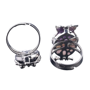 All'ingrosso di alta qualità accessori di gioielli creativi di moda naturale forma ovale <span class=keywords><strong>gufo</strong></span> <span class=keywords><strong>anello</strong></span> - Product Image 6