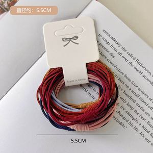 เหมาะสำหรับผู้หญิงและเด็กผู้หญิง ชุดยางรัดผมสีพื้น น่ารัก ยืดหยุ่น ทนทาน สำหรับมัดผมหางม้าสูง - Product Image 4