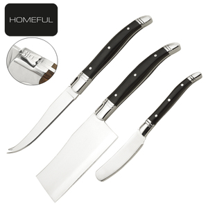 Set de 3 couteaux de chef Laguiole avec <span class=keywords><strong>lame</strong></span> en acier inoxydable et manche en ABS <span class=keywords><strong>pour</strong></span> la <span class=keywords><strong>cuisine</strong></span> - Product Image 1