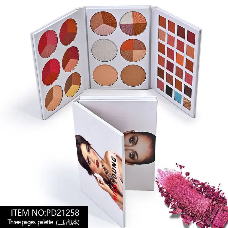 Gepigmenteerde Blush Oogschaduw Markeerstift Paletboek Private Label Shimmer Kleuren Groothandel