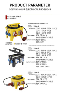 Abs Plastic Multifunctional Waterproof Industrial <strong>Socket</strong> <strong>Box</strong> IP67 Stage Power <strong>Box</strong> 16A 32A 63A 125A <strong>Combination</strong> <strong>Socket</strong> <strong>Box</strong> - Product Image 4