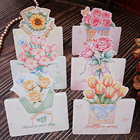 Carte de vœux bouquet style aquarelle Ins, carte postale Tanabata, Saint-Valentin, pour enseignant