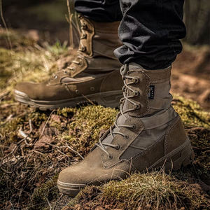 Ptg תחת כיפת השמיים נעלי מדבריות מגפי גברים טקטיים ללא החלקה נגד לנקב 1000d עור קרב מגפי ציד גבוה העליון - Product Image 2