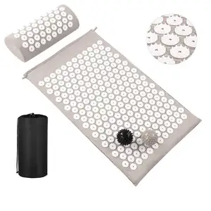 Hot Selling Folding Acupressure Massage Yoga Mat Relieve Back Body Pain Spike Mat Acupuncture Mat And Pillow Set