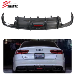 Difusor Trasero de Fibra de Carbono Estilo <span class=keywords><strong>K</strong></span> para Audi C7.5 A6 Sline S6 2016-2018, Protector de Parachoques - Product Image 1