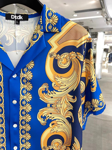 <span class=keywords><strong>Pigiama</strong></span> da <span class=keywords><strong>Uomo</strong></span> in Seta di Lusso Leggero Blu con Coda di Rondine Maniche Corte e <span class=keywords><strong>Pantaloncini</strong></span> Abbigliamento da Notte Maschile - Product Image 2