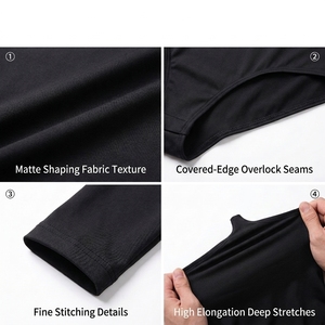 Justaucorps de ballet pour adulte à col montant et manches longues, uni, extensible, pour femme, tenue de danse minimaliste professionnelle - Product Image 3