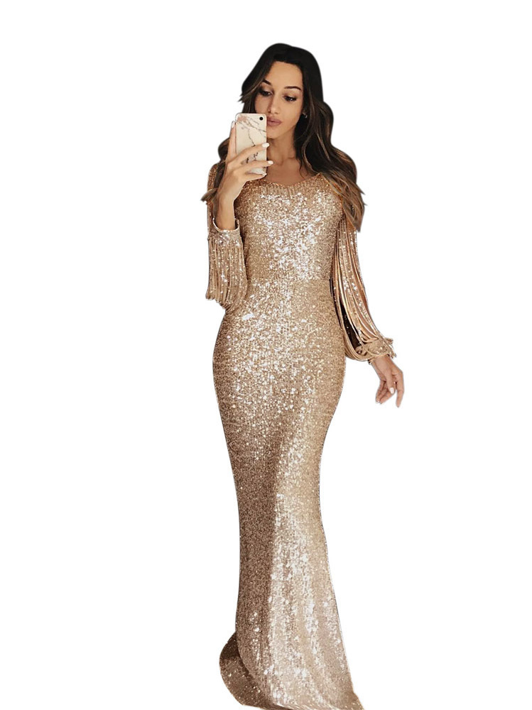 Women Casual Slim Zipper Sexy Solid Clothes Dignified Shiny Party Elegant Long-sleeve Tassel Evening Plus Size Dress| Alibaba.com Women Casual Slim Zipper Sexy Solid Clothes Dignified Shiny Party Elegant Long-sleeve Tassel Evening Plus Size Dress| Alibaba.com