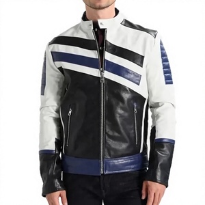 Veste de course moto Zonda pour homme en cuir de vache véritable avec protection CE niveau 2 et protège-dos - Product Image 1