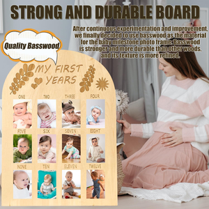 Ma première année bébé mois jalon ma première année souvenir <span class=keywords><strong>photo</strong></span> cadre <span class=keywords><strong>photo</strong></span> affichage <span class=keywords><strong>photo</strong></span> planche de bois pour maman bébé - Product Image 6