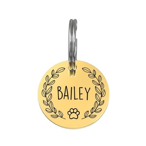 <span class=keywords><strong>Personnalisé</strong></span> fabricant <span class=keywords><strong>personnalisé</strong></span> en gros pas cher collier en métal doré chiens mignons émail dur gravure étiquette de chien vierge - Product Image 1