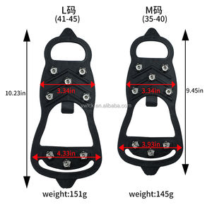 Ramponi Portatili Antiscivolo con 8 Punte in PVC TPE per Scarpe da Trekking e Arrampicata, con Sacchetto in PE - Product Image 2
