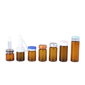 4ml-30ml clear amber Lyophilized powder bottle glass vial medicine bottle