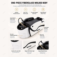 Table de massage professionnelle avec lavabo incurvé et dossier réglable, idéale pour les spas, les hôtels et les salons de beauté
