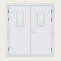 Porte coupe-feu anti-fumée sur mesure, simple/double battant, isolation fumigène pour couloir de bâtiment commercial
