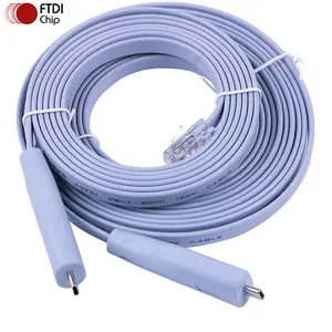 6ft ftdi usb type c rs232 to rj45 adapter cable for cisco huawei h3c juniper router console cable type c