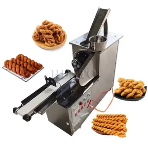 Pengoperasian mudah adonan goreng pembuat putar/mesin pembuat donat Cina/mesin memutar adonan goreng