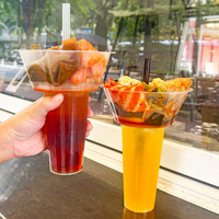 Gobelets en plastique jetables pour collation et boisson avec plateaux alimentaires spécialement conçus pour les stades de la Coupe du monde et le parc d'attractions