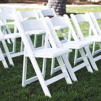 Chaise pliante moderne blanche en plastique résine couverture souple pliable jardin repas extérieur pour Wimbledon Banquets fêtes écoles