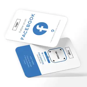 Plantilla de Diseño de revisión función NFC código QR Tarjeta de calificación de 5 estrellas gracias tarjeta de visita Facebook TripAdvisor Tarjeta de revisión