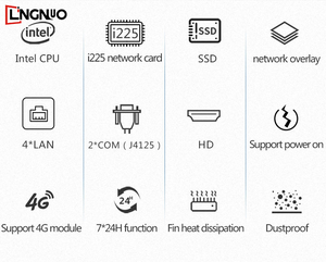 12th Gen N100 PfSense Firewall N5105 Router 4x I225 I226 2.5G LAN 2xDDR4 NVMe Industrial Fanless Mini PC 4xUSB New UK 8GB SSD - Product Image 6