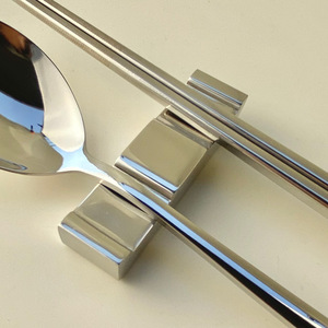 Support à baguettes en acier inoxydable 304, carré, argent, or, or rose, noir, multifonctionnel, pour vaisselle de table, idéal pour les mariages et événements festifs - Product Image 4