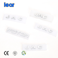 Autocollants de voiture en lettres 3D chromées électro-plaquées ABS personnalisés en usine pour le logo du volant, adhésif réutilisable et amovible pour Foton