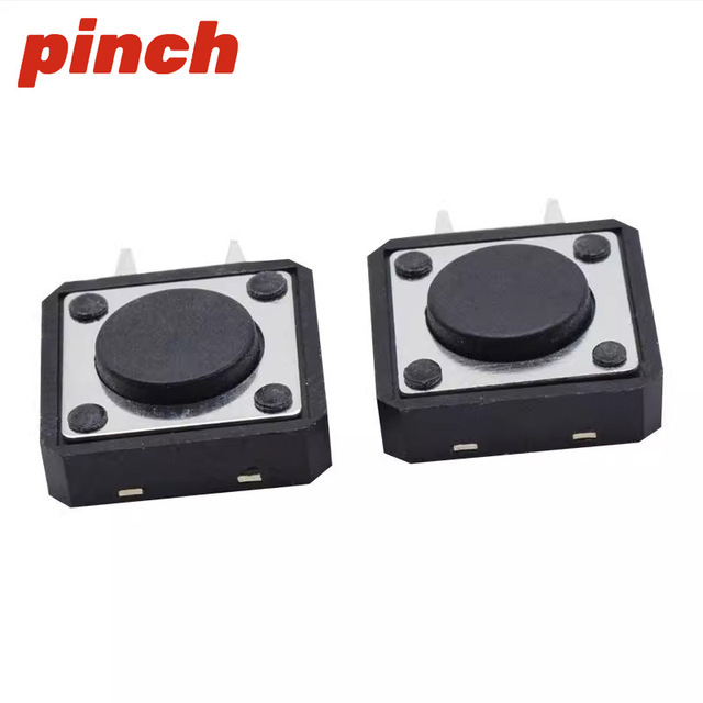 Pinch 12x12mm Side Plug Microswitch 4.3-10mm Horizontal 2P SPST Industrial Plastic Switch