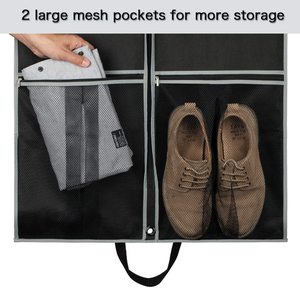Couverture de costume respirant de haute qualité, 2 poches en maille et 1 <span class=keywords><strong>porte</strong></span>-carte en PVC, pour vêtement anti-poussière - Product Image 4