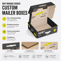 Boîte d'expédition personnalisée en carton ondulé durable avec poignée, impression de logo et approvisionnement en gros pour l'expédition e-commerce
