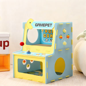 Casa para Gatos de Dos Pisos con Forma de Consola de Videojuegos de Estilo Pixelado Moderno, Resistente a la Intemperie, para Interiores y Exteriores, con Rascador para Gatos - Product Image 6