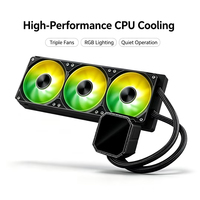 Refroidisseur de processeur liquide AIO ARGB Speedy 360 mm avec radiateur en aluminium et trois ventilateurs ARGB préinstallés pour PC de jeu