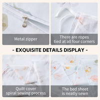 Vente en gros de draps de lit personnalisés en coton 100% - Ensemble de literie 4 pièces - Housse de couette - Taille King Size - Taille Queen Size - Taille Full - Super doux - Luxe
