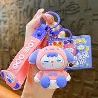 Porte-clés personnalisé en PVC 3D durable, figurine de personnage de dessin animé, porte-clés en silicone, porte-clés unique en PVC, pendentif de sac, décoration