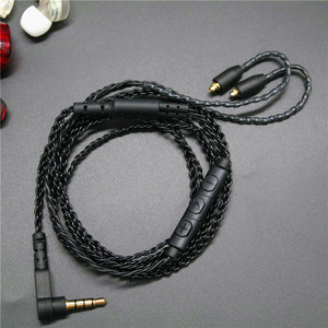 Replacement Audio <b>Cable</b> For Shure Se846 315 425 535 Ue900 Three Button Nylon Tpe Wire With <b>Mic</b> And Volume Control - Product Image 2