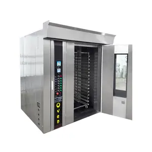 Horno rotativo industrial de 32 bandejas, equipo de horneado de pan giratorio, horno rotativo de convección usado, precio de fábrica