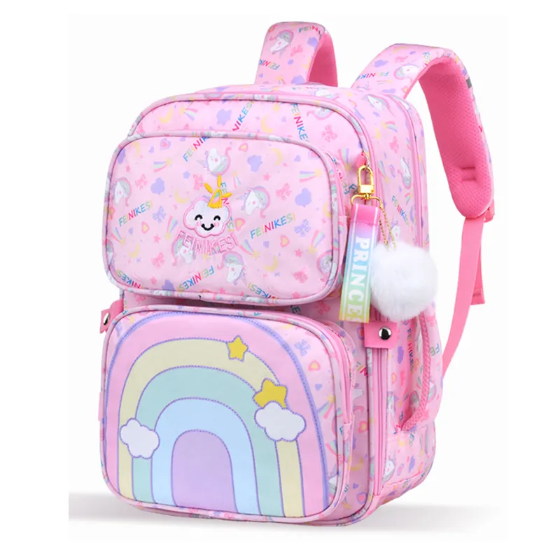 2024 casual bookbags schoolbag children girl student backpack kids rainbow school bags for girls