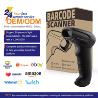Lecteur de codes-barres 1D 2D QR sans fil GTCODESTAR, scanner de codes-barres laser pour reçus, caisse enregistreuse, inventaire, scan de point de vente