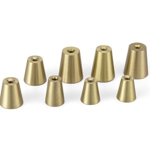 Conical Drawer Cabinet Handles Solid Brass 15x15 Minimalist Furniture <b>Knobs</b> Durable <b>Copper</b> Natural Color - Product Image 4