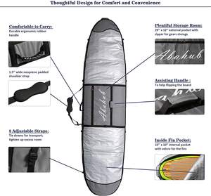 Sac de transport pour SUP en PE résistant à l'eau, rembourrage en mousse, housse de protection pour planche à pagaie, sac de transport pour planche à pagaie - Product Image 3