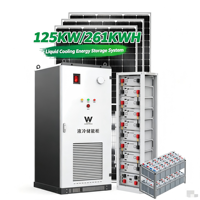 Armoire de stockage d'énergie LiFePO4 de qualité A 261 kWh, système de stockage de batterie solaire tout-en-un refroidi par air pour usage commercial et industriel