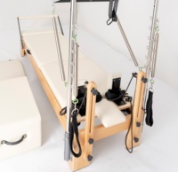 Érable ou chêne bois pilates réformateur demi trapèze studio clinique pilates réformateur tour